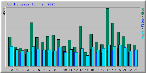 Hourly usage for May 2025