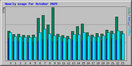Hourly usage for October 2025