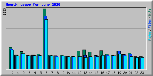 Hourly usage for June 2026
