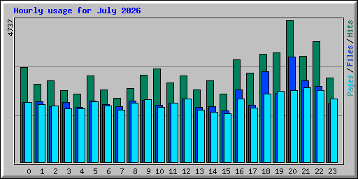 Hourly usage for July 2026